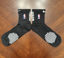 Nike NBA Authentics Socks Quick Grip XL Black White Player Team Issued Elite