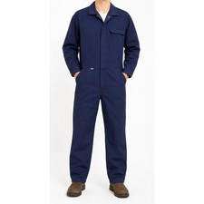 Topps Safety Apparel FR Coveralls Mens 48R Blue Westex Indura USA Made Pockets