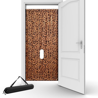 Glory Hole Wall Doorway Kit, Adjustable Height Double Plush Door Window Curtain,