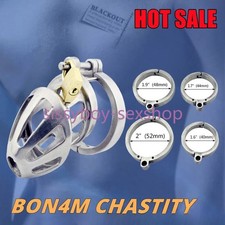 Stainless Steel Male Chastity Device Cage Openable Peni Ring Men Virginity Lock