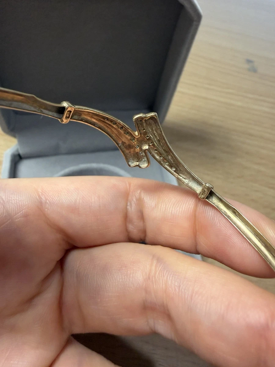 Prouds 9ct Gold Diamond Bangle