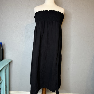 Elliott Lauren Black Strapless Maxi Dress Size m