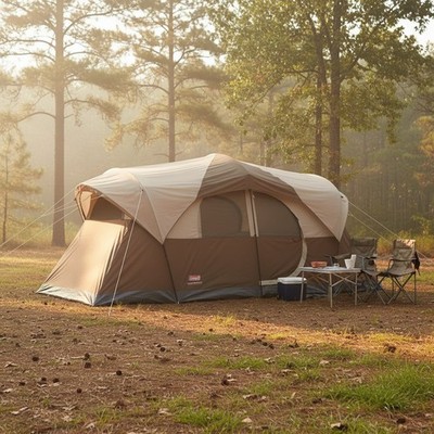 WeatherMaster 10-Person Weatherproof Family Camping Tent with Rainfly & Divider