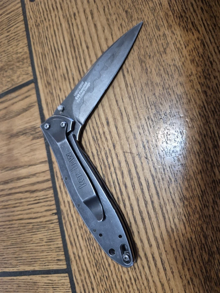 Kershaw Composite Black Washed Blade Leek 1660CBBW, D2 Blade Edge - Image 3 of 4