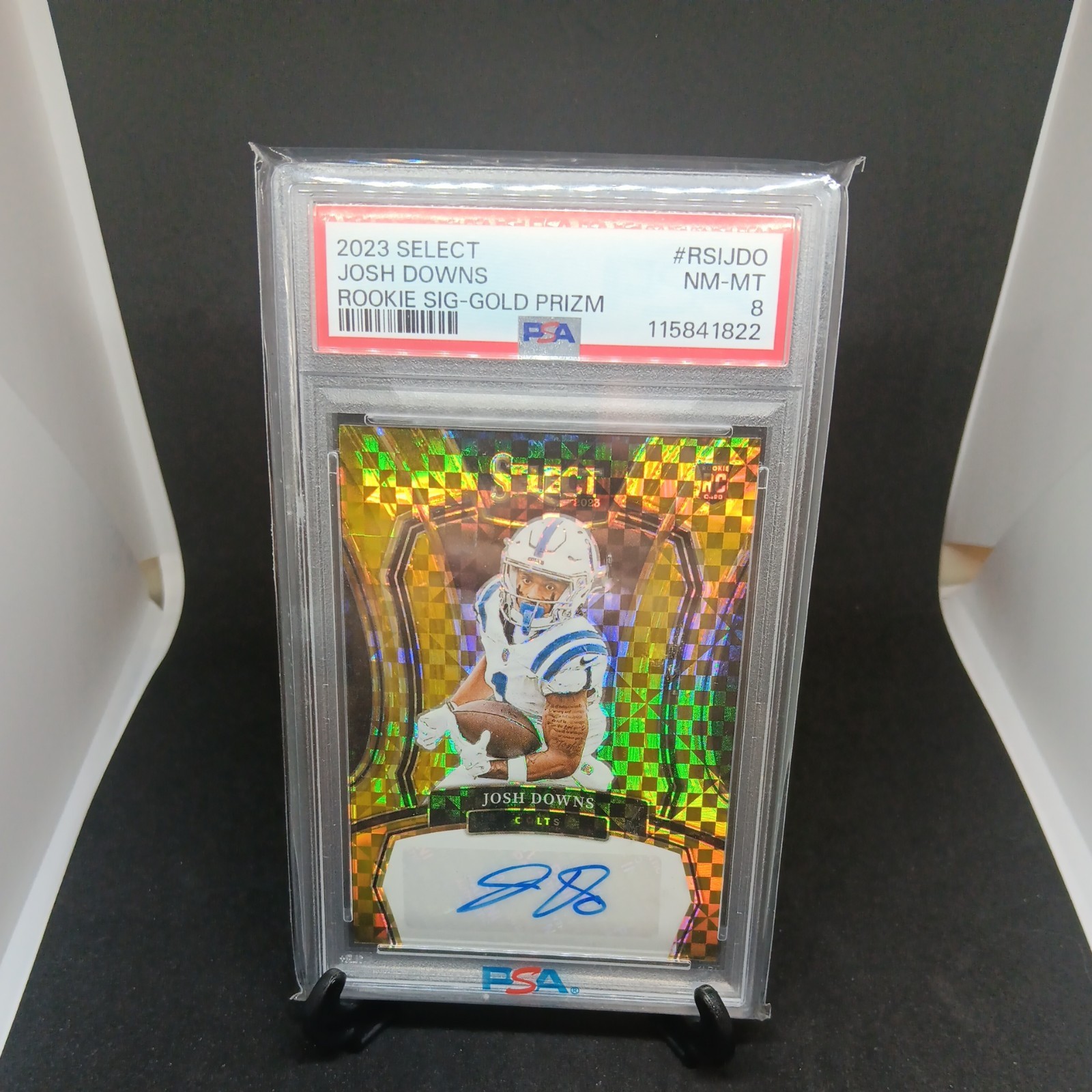 2023 Panini Select Rookie Sig Josh Downs Gold Rookie Auto SSP /10 #RSI-JDO Colts
