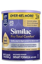 2 Pack Similac Pro-Total Comfort Infant Formula Powder With Iron Non-GMO 29.8 oz