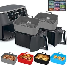 10QT Air Fryer 8.46 5.9 inch 10 QT , DZ401 - Grey Black Silicone