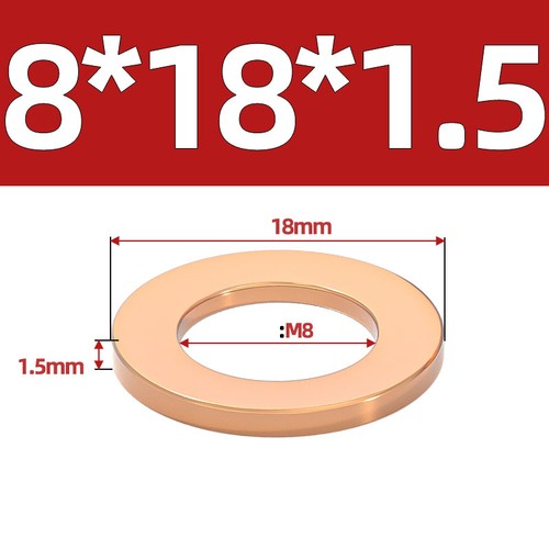 M3 - M60 Metric Copper Sealing Washers Flat Gasket Rings Form A DIN 7603 A - - Picture 55 of 135