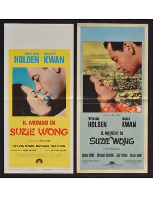 2 Plakate IL MONDO DI SUZIE WONG The World of Suzie Wong Nancy Kwan Syms B353