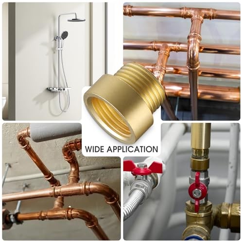 2 Packs Length 20 mm G1/2 Male to Female Brass Fittings for Connecting and - Picture 8 of 8