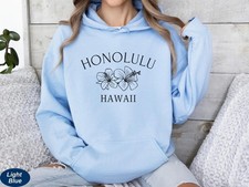 Honolulu Hawaii Hoodie Travel Unisex Hooded Hawaii Trip Sweater Gift Tee