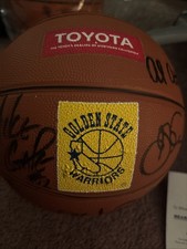 Golden State Warriors 1982-1983 Team Signed Ball Joe Barry Carroll Al Attles  15