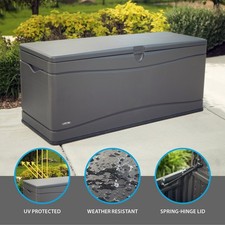 Outdoor Storage Deck Boxes Heavy-Duty 130 Gallon Plastic Deck Box Patio Organize
