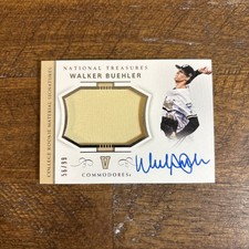 National Treasures Walker Buehler Material Autograph Card 56/99 