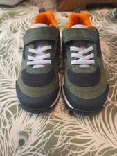 Image of Clarks Boys STEGGY STRIDE Green Combi Shoes Kids Size 13.5 EU 32.5 Not Worn