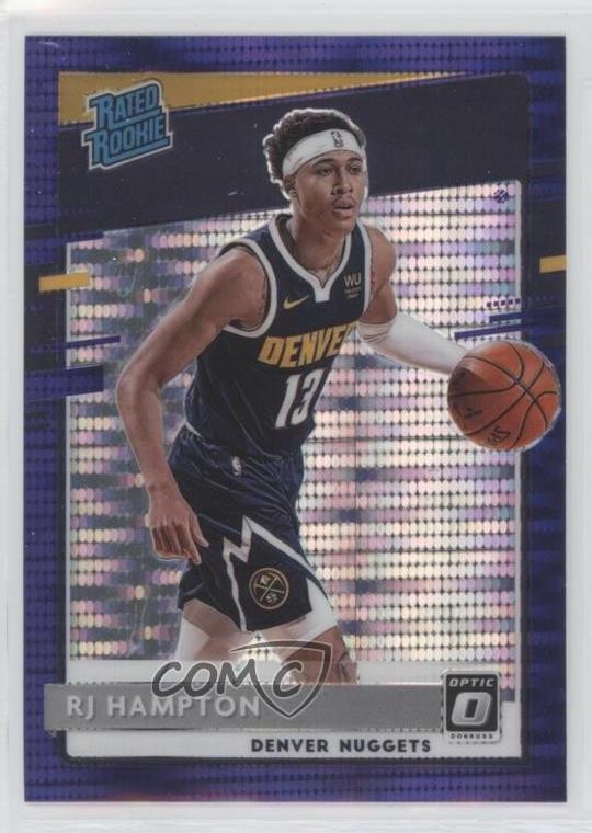 2020 Donruss Optic Rated Rookie Target Purple Pulsar Prizm RJ Hampton #174 03ox