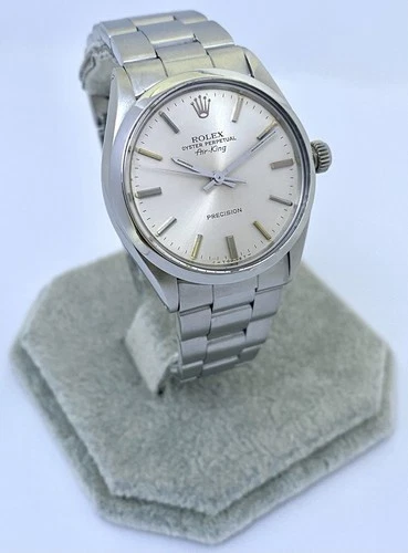 Vintage Rolex Air-King 5500 Mens Stainless Steel Watch With Papers