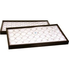 86 White Gem Jars  2 Travel Display Trays