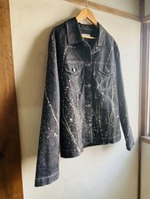 PENDLETON Denim Jacket Paint Size M Blue Length 63cm