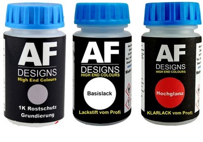 Lackstift für Fiat 692 Gris Topo Metallic Klarlack Grundierung Autolack Set