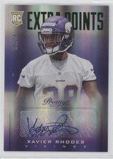 2013 Prestige Rookie Extra Points Green Signatures 6/25 Xavier Rhodes Auto f3p