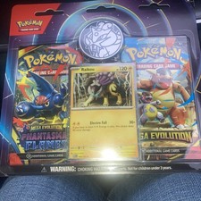 New Pokemon Mega Evolution & Phantasmal Flames 2-Pack Blister Sealed-Raikou