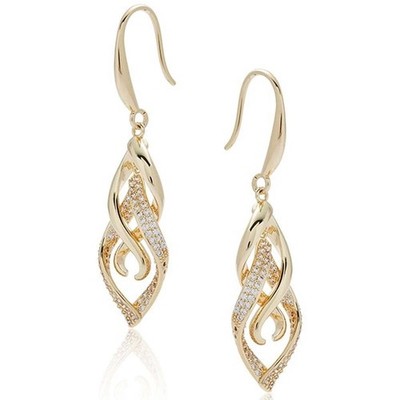 Equilibrium Twisted Bliss Gold Plated Modern Twist Ohrringe 359149