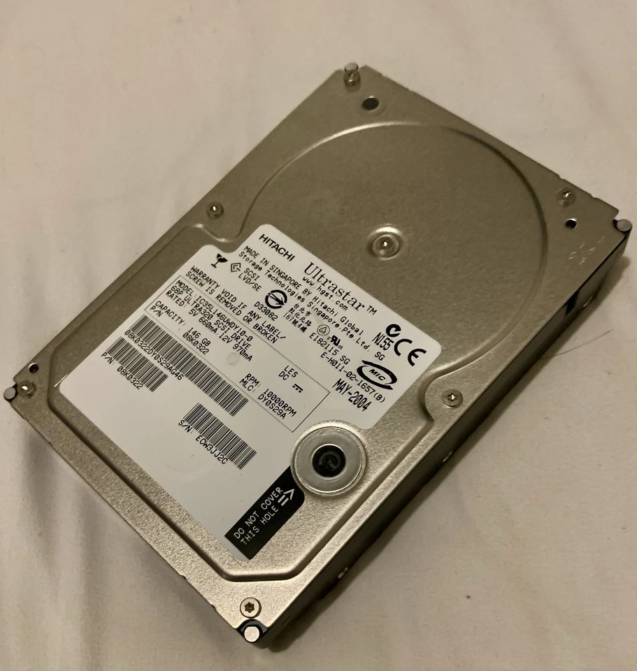 Hitachi IBM Ultrastar 08K0322 IC35L146UWDY10-0 146GB U320 SCSI 68-pin HDD - NEW - Image 2 of 4