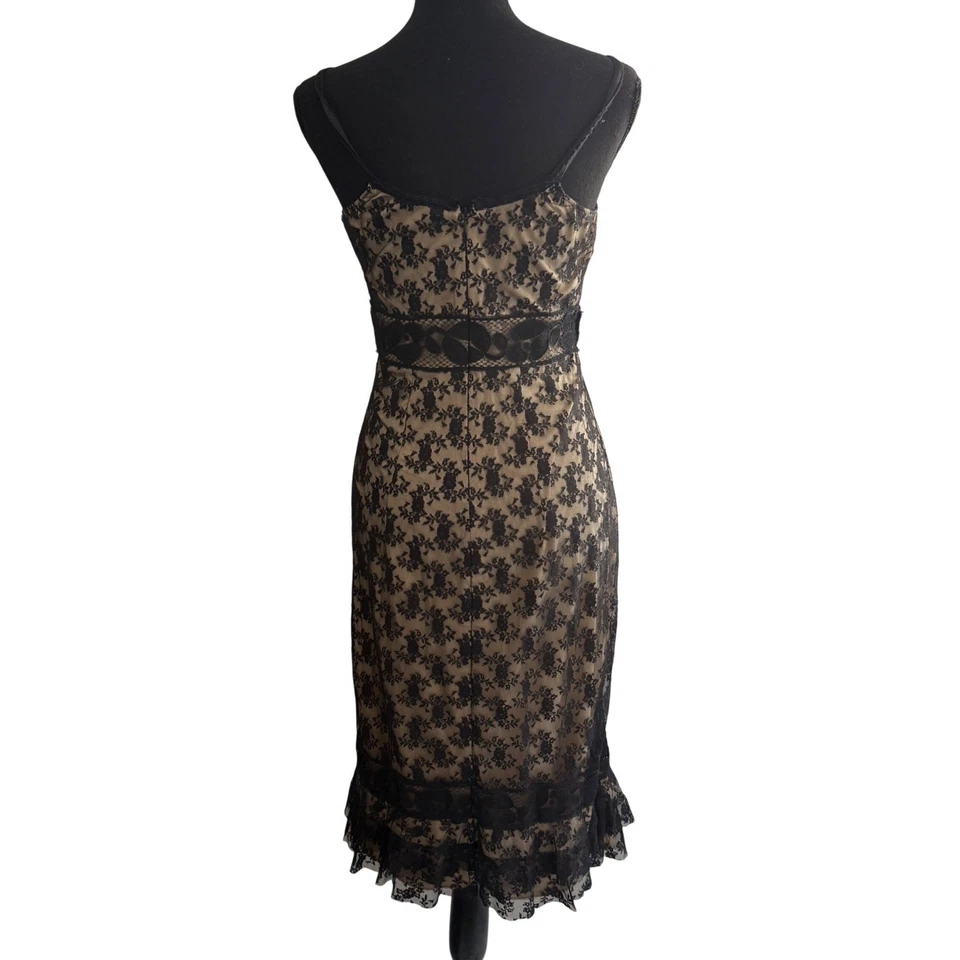 Vestido Babydoll Floral Encaje Oscuro Maria Bianca Nero M Coqueta Hada Grunge Y2K Foto 3 de 4