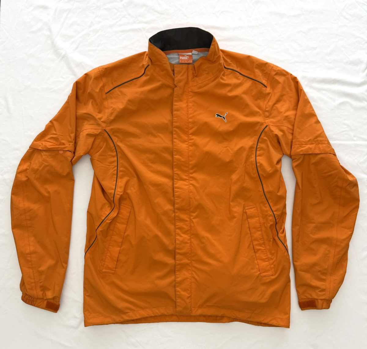 PUMA Golf Men's M Full Zip Storm Cell Pro Golf Orange Jacket