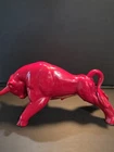 Vtg 1955 Royal Haeger Red Ceramic Charging Bull Sculpture MCM Eric Olsen #1510