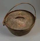 Vintage Lodge Camping Dutch Oven Cast Iron 3 Footed 10" 4 Qt. With Lid USA