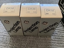 Lot of 3: GE DKM Projector Lamp Bulbs, 21.5 Volt 250 Watt General Electric