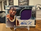 MAGIC JOHNSON 2025 LEAF TRINITY Go Big Or Go Home Game Worn Patch Auto #/5