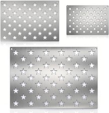 Acshio 3 Pack American Flag 50 Star Stencils, 14.8 inches x 10.5