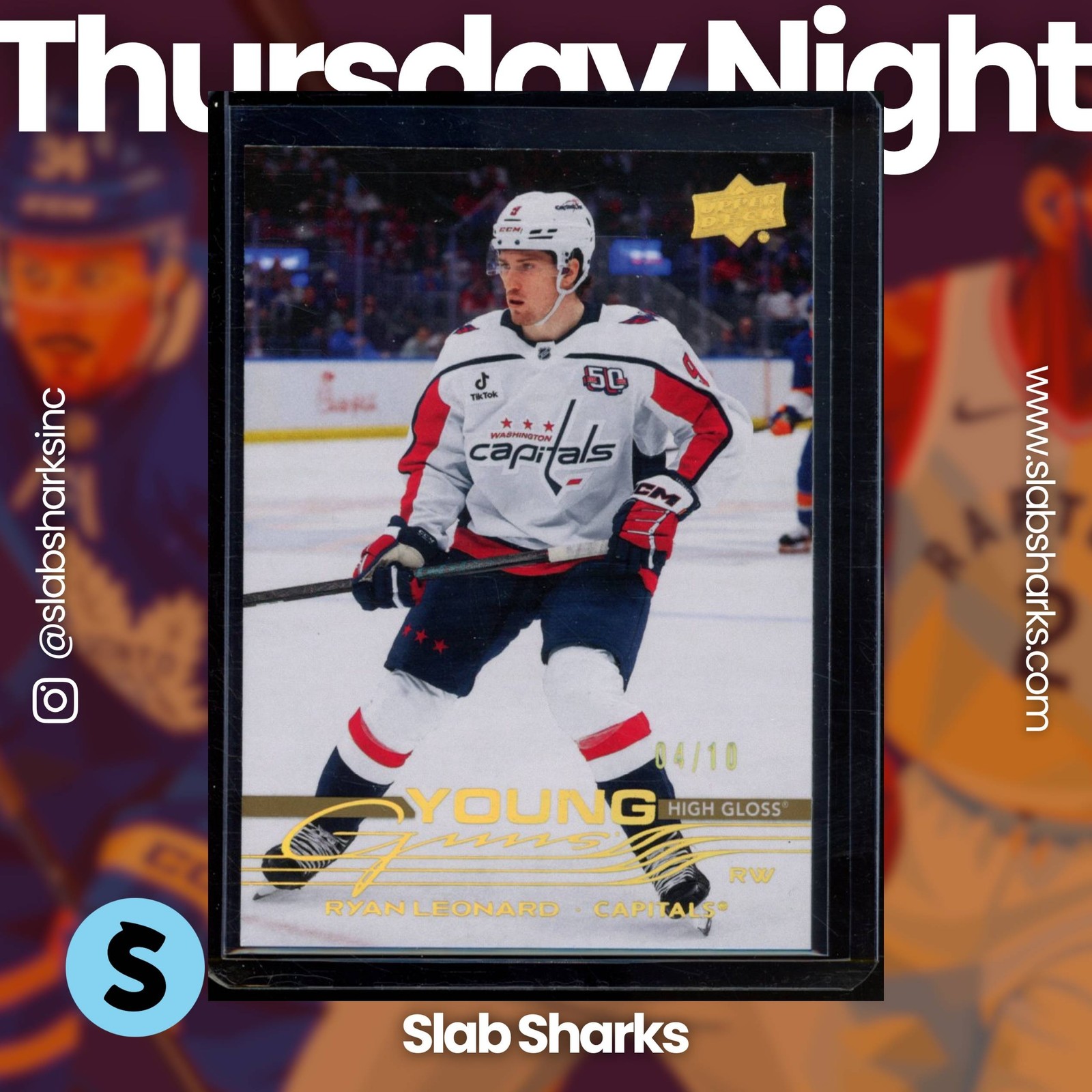 2025 UPPER DECK SERIES 1 #238 RYAN LEONARD HIGH GLOSS YOUNG GUNS RC ROOKIE /10