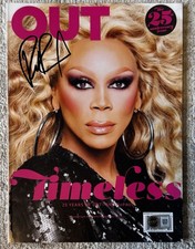 RUPAUL CHARLES SIGNED OUT MAGAZINE DRAG RACE DRAG QUEEN - BECKETT COA
