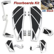 Aluminum Floorboards Footboards For Harley Touring Street Road King Glide US