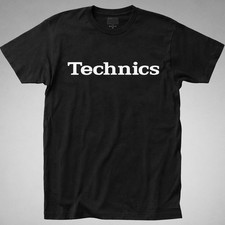 TECHNICS T-SHIRT tee logo dj 1200 TURNTABLE music various audio equipment japan