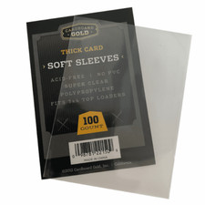 Pack of 100 Cardboard Gold THICK Card Sleeves for Trading Cards up to 130pt