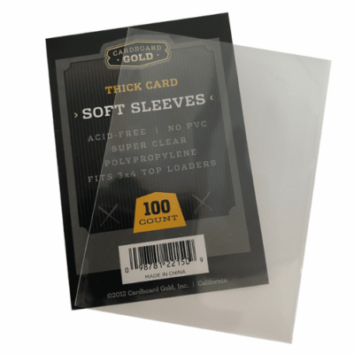 cardboard sleeves for trading cards Pack of 100 Cardboard Gold THICK Card Sleeves for Trading Cards up to 130pt