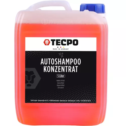 TECPO AUTO-SHAMPOO KONZENTRAT 5L ZITRUSDUFT NANO GLANZ-EFFEKT ABPERELEFFEKT