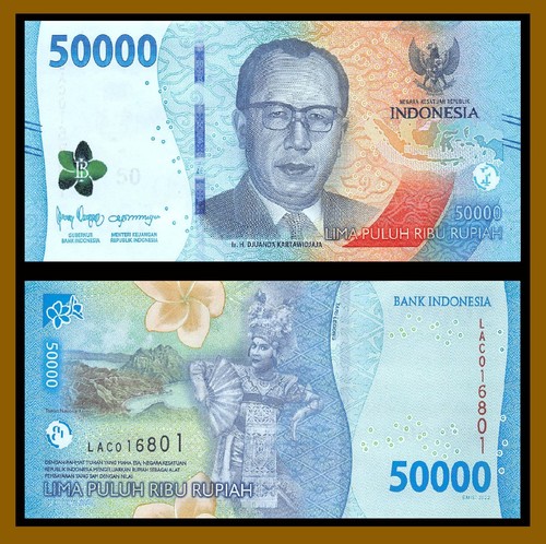 Indonesia 1000 2000 5000 10000 20000 50000 100000 Rupiah, 7 Pcs Set, 2022 Unc - Picture 7 of 8