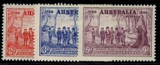 AUSTRALIA GVI SG193-195, 1937 150th anniv of NSW set, LH MINT. Cat £40.
