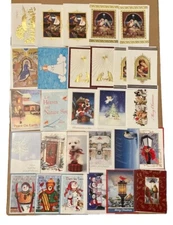 28 Various Christmas greeting cards with envelopes - New  🎄