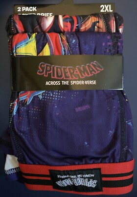 NIP Mens Bioworld Spiderman Marvel (2) Pack Boxer Briefs Underwear 2XL 44-46