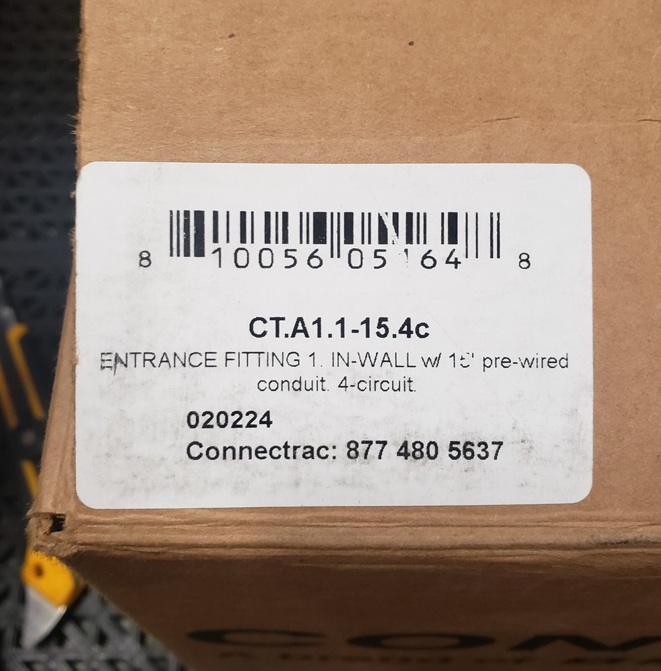 Legrand CT.A1.1-15.4c Connectrac In-Wall Entry Fitting w/ 15ft Pre ...