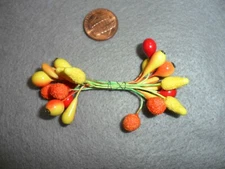 Vintage Double-End Miniature Fruit Stamens - Made in Japan 1950's