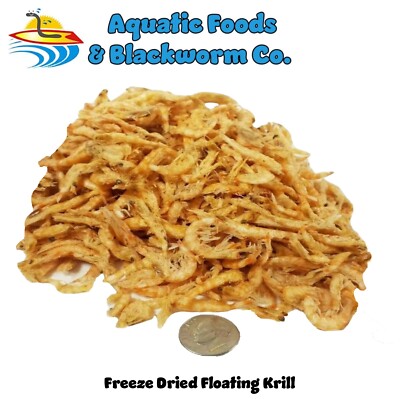 Krill--Freeze-Dried Ocean Krill for Tropicals, Marines, Cichlids, Koi, & Turtles