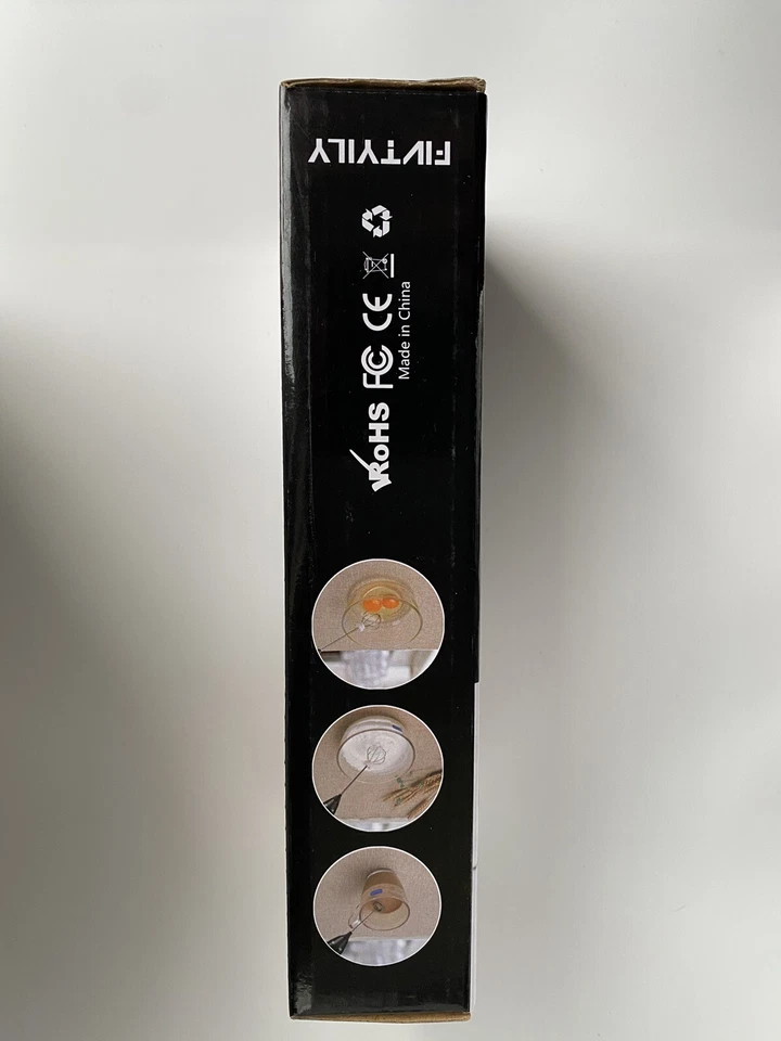 Espumador de Leche Fivtyily, Espumador de Leche Ajustable Velocidad USB, Negro Foto 2 de 4